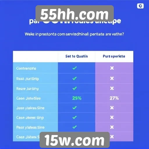 Comparação do 55hh.com com concorrentes do setor