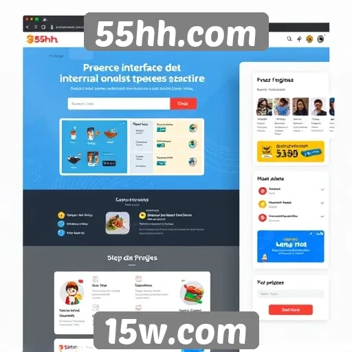 Revisão sobre a interface de usuário do site 55hh.com